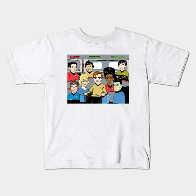 CLASSIC SCI FI TV SHOW Kids T-Shirt by cartoonistguy